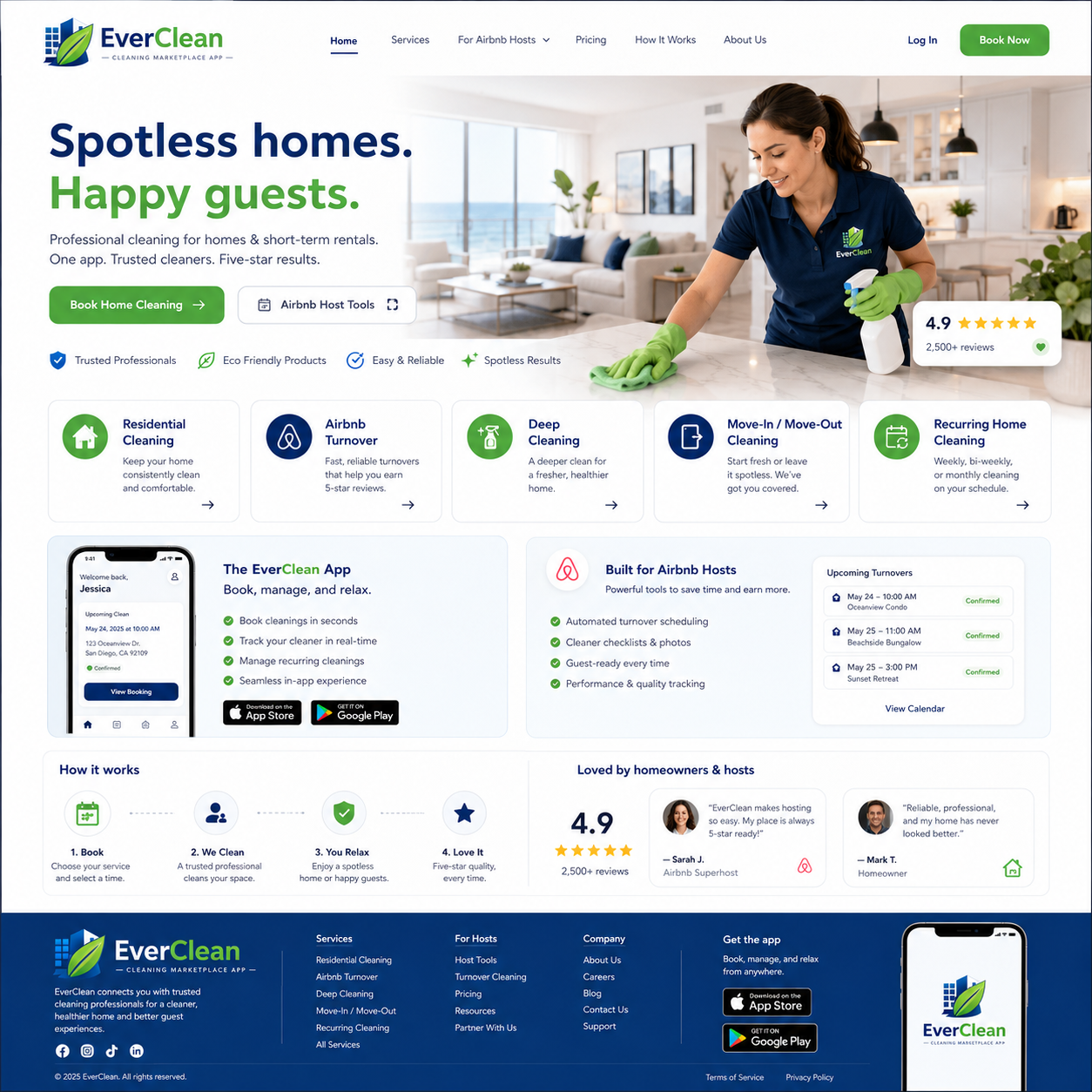EverClean home and Airbnb service preview